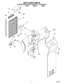 05 - Air Flow parts for Whirlpool Refrigerator GD2LHGXLQ01 from AppliancePartsPros.com