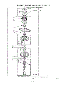 12 - Basket Drive And Brake parts for Whirlpool Washer LA7680XPW1 from AppliancePartsPros.com