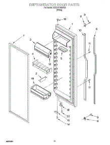 07 - Refrigerator Door parts for Whirlpool Refrigerator 3XKGN7050F02 from AppliancePartsPros.com