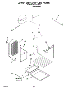 14 - Lower Unit And Tube Parts parts for Kitchenaid Refrigerator KBUDT4270A02 from AppliancePartsPros.com