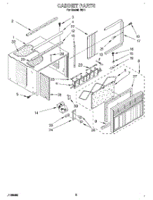 04 - Cabinet parts for Whirlpool Air Conditioner R811 from AppliancePartsPros.com