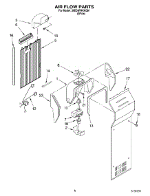 04 - Air Flow parts for Whirlpool Refrigerator 3XED0FHKKQ01 from AppliancePartsPros.com