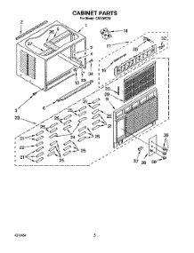 03 - Cabinet parts for Whirlpool Air Conditioner CA21WC50 from AppliancePartsPros.com