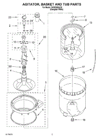 03 - Agitator, Basket And Tub parts for Whirlpool Washer SAWS800JQ2 from AppliancePartsPros.com