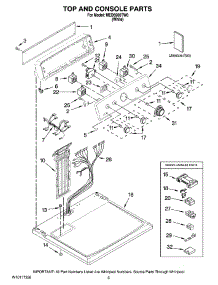 02 - Top And Console Parts parts for Maytag Dryer MED5900TW0 from AppliancePartsPros.com