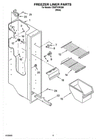 03 - Freezer Liner Parts parts for Whirlpool Refrigerator CS20TKXNQ00 from AppliancePartsPros.com