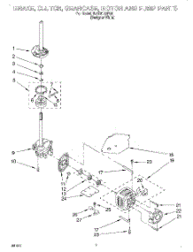 04 - Brake, Clutch, Gearcase, Motor And Pump parts for Whirlpool Washer 8LSR6132FQ0 from AppliancePartsPros.com