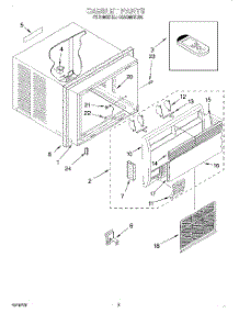 02 - Cabinet parts for Whirlpool Air Conditioner 4XACM07DD0 from AppliancePartsPros.com