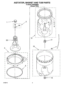 03 - Agitator, Basket And Tub Parts parts for Whirlpool Washer SAWX650MQ2 from AppliancePartsPros.com