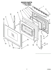 05 - Door Parts, Optional Parts parts for Whirlpool Range IMP85801 from AppliancePartsPros.com