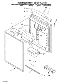 04 - Refrigerator Door Parts parts for Kitchenaid Refrigerator KTRC22KMBT04 from AppliancePartsPros.com