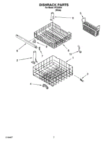 06 - Dishrack Parts parts for Whirlpool Dishwasher IPC25054 from AppliancePartsPros.com