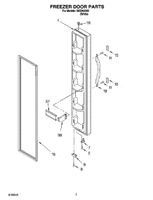 05 - Freezer Door Parts parts for Whirlpool Refrigerator IMS204300 from AppliancePartsPros.com