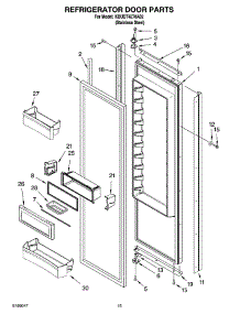 10 - Refrigerator Door Parts parts for Kitchenaid Refrigerator KBUDT4270A02 from AppliancePartsPros.com