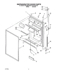 04 - Refrigerator Door parts for Kitchenaid Refrigerator KTRD18KDAL01 from AppliancePartsPros.com