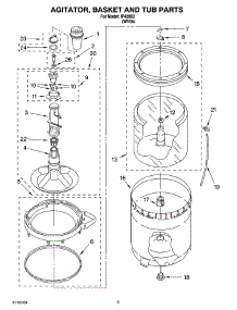 03 - Agitator, Basket And Tub Parts parts for Whirlpool Washer IP42003 from AppliancePartsPros.com