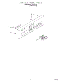 02 - Control Panel parts for Kitchenaid Dishwasher KUDC24SESS4 from AppliancePartsPros.com