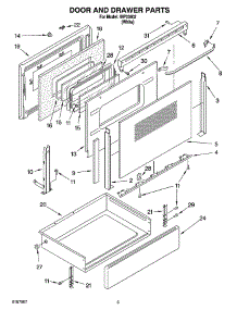 03 - Door And Drawer Parts parts for Whirlpool Range IHP33802 from AppliancePartsPros.com