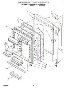 06 - Refrigerator Door parts for Kitchenaid Refrigerator KTHS20MBAL00 from AppliancePartsPros.com