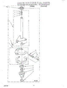 09 - Brake And Drive Tube parts for Whirlpool Washer 3XLA87W72AN0 from AppliancePartsPros.com