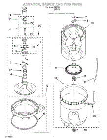 03 - Agitator, Basket And Tub Parts parts for Whirlpool Washer IJ47001 from AppliancePartsPros.com
