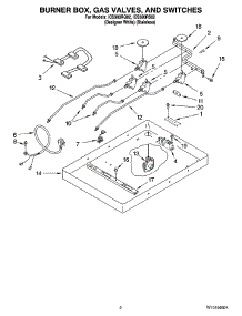 02 - Burner Box, Gas Valves, And Switches parts for Whirlpool Cooktop ICS300RS02 from AppliancePartsPros.com