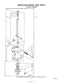 09 - Brake And Drive Tube parts for Whirlpool Washer LA5580XSW0 from AppliancePartsPros.com