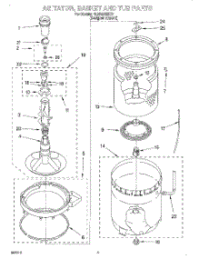 03 - Agitator, Basket And Tub parts for Whirlpool Washer 4LBR8255DZ1 from AppliancePartsPros.com