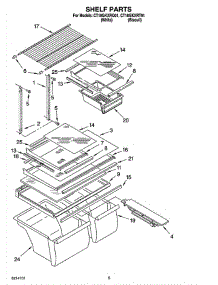 05 - Shelf Parts, Optional Parts parts for Whirlpool Refrigerator CT18GKXRQ01 from AppliancePartsPros.com