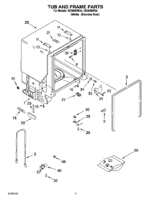 07 - Tub And Frame Parts parts for Whirlpool Dishwasher IUD8000RS4 from AppliancePartsPros.com