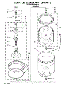 03 - Agitator, Basket And Tub Parts parts for Maytag Washer MTW5830TW0 from AppliancePartsPros.com