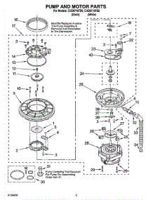 04 - Pump And Motor Parts parts for Whirlpool Dishwasher CUD6710TQ0 from AppliancePartsPros.com