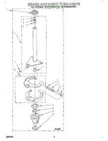 09 - Brake And Drive Tube parts for Whirlpool Washer 4LSC9255AN0 from AppliancePartsPros.com