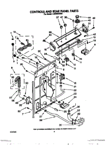 03 - Controls And Rear Panel parts for Whirlpool Washer LA8200XWW1 from AppliancePartsPros.com
