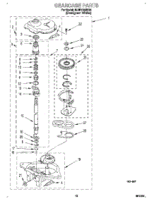 10 - Gearcase parts for Whirlpool Washer 3LBR7255BQ0 from AppliancePartsPros.com