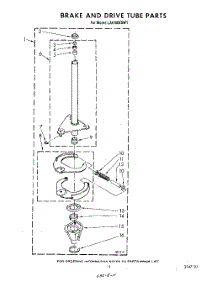 09 - Brake And Drive Tube parts for Whirlpool Washer LA6100XSW1 from AppliancePartsPros.com