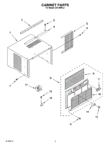 03 - Cabinet parts for Whirlpool Air Conditioner CA10WRL0 from AppliancePartsPros.com
