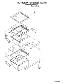03 - Refrigerator Shelf Parts parts for Whirlpool Refrigerator ID5HHEXTS01 from AppliancePartsPros.com