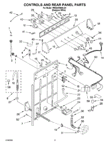 02 - Controls And Rear Panel Parts parts for Whirlpool Washer 7MSAWS800LQ1 from AppliancePartsPros.com
