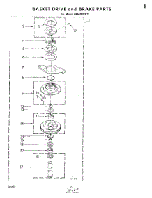 09 - Basket Drive And Brake parts for Whirlpool Washer LHA4000W2 from AppliancePartsPros.com