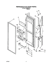 06 - Refrigerator Door parts for Whirlpool Refrigerator 3XRZ2727FI01 from AppliancePartsPros.com