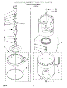 05 - Agitator, Basket And Tub parts for Kitchenaid Washer KAWE567WWH0 from AppliancePartsPros.com