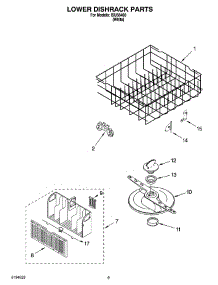 06 - Lower Dishrack Parts, Optional Parts (Not Included) parts for Whirlpool Dishwasher ISU58460 from AppliancePartsPros.com