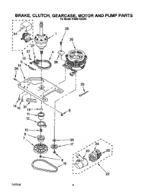 06 - Brake, Clutch, Gearcase, Motor And Pump parts for Whirlpool Washer RAM4143AL0 from AppliancePartsPros.com