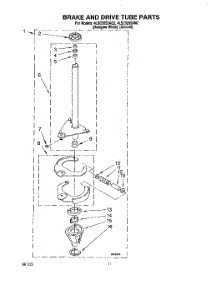 08 - Brake And Drive Tube parts for Whirlpool Washer 4LSC9255AN2 from AppliancePartsPros.com