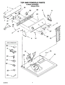 02 - Top And Console Parts parts for Whirlpool Dryer CEDS563RQ0 from AppliancePartsPros.com