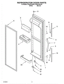 06 - Refrigerator Door Parts parts for Whirlpool Refrigerator CS25AFXKT03 from AppliancePartsPros.com