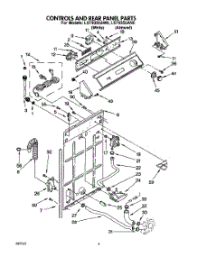 02 - Controls And Rear Panel parts for Whirlpool Washer LST9355AN0 from AppliancePartsPros.com
