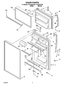02 - Door Parts parts for Whirlpool Refrigerator TT21AKXKQ05 from AppliancePartsPros.com