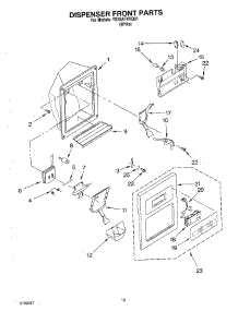09 - Dispenser Front parts for Whirlpool Refrigerator TS22AFXKQ01 from AppliancePartsPros.com